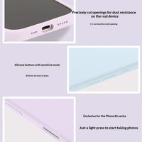 Casing Ponsel Silikon Cair untuk iPhone 15 16 17 18 Pro Max dengan Cincin Magnetik Terintegrasi, Matte, Anti Benturan, dan Lembut