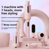 Styler à air chaud détachable avec 7 têtes interchangeables, bouclage bidirectionnel, soin des cheveux, coiffure longue durée, kit de coiffage domestique