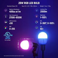 Neewer App Control 6w Led Ampoules Prises En Porcelaine Softboxes Rgb Softbox Kit D'éclairage Pour Studio Photographie Éclairage