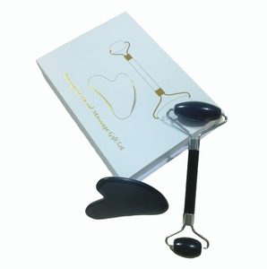 China Manufacturer bulk price OEM obsidian massage stone <b>jade</b> <b>roller</b> gua sha Luxury Spa Wellness Gift Set for face - Product Image 3