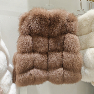 <span class=keywords><strong>Gilet</strong></span> en fourrure de renard de luxe sur mesure, taille petite, style <span class=keywords><strong>court</strong></span>, doux et moelleux, en vraie fourrure, pour l'hiver <span class=keywords><strong>chaud</strong></span> - Product Image 2
