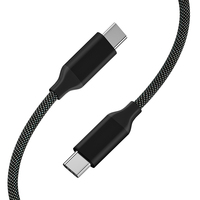 Câble USB Type C PD à charge super rapide magnétique PD100W, courant élevé 5A, avec gaine en nylon tressé pour appareil photo et ordinateur