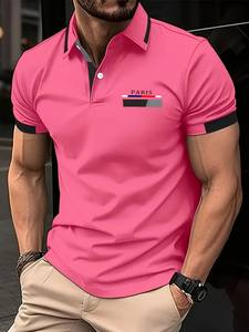 Einfache Herren Casual Fashion Sommer Kurzarm Button Polo Shirt Basic Mass Business Style - Product Image 2