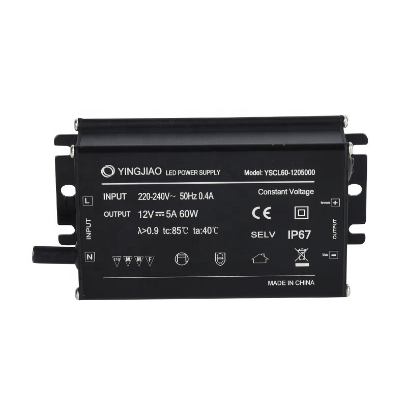 Светодиодный драйвер постоянного тока 60 Вт 12 В 5 А, водонепроницаемый алюминиевый корпус, светодиодный осветительный привод IP67, источник питания от производителя