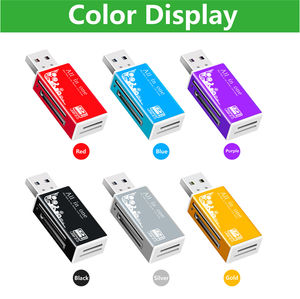 Lector de Tarjetas USB 4 en 1, Lector de Tarjetas de Memoria Externo USB 2.0 para Tarjetas de Memoria, T-Flash, <span class=keywords><strong>Micro</strong></span>, M2, MS, Adaptador <span class=keywords><strong>SD</strong></span> - Product Image 6