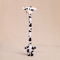 Porte-clés en peluche amusant à col long, motif animal maléfique (singe, pingouin), pendentif de sac mignon, jouet en peluche décoratif créatif