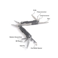 Outil multifonction avec couteau de poche, pinces à bec effilé en acier inoxydable avec tournevis, outil multifonction autobloquant, équipement EDC avec étui