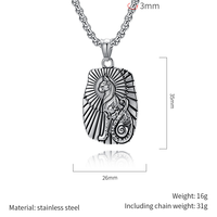 Collier Pendentif Rétro pour Homme en Acier Titane 18K Unique, Style Égyptien Artistique, Chat Bastet Vintage