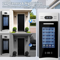 Système d'interphone vidéo extérieur multi-appartements avec caméra RFID, déverrouillage à distance via l'application Tuya, vision nocturne, écran tactile 10/7 pouces
