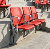 Sièges de stade pliables muraux en plastique durable, résistants aux intempéries et aux vandales, pour l'extérieur, les écoles et les communautés CS-ZZB-LC