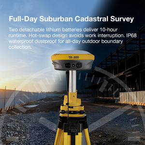Récepteur GPS GNSS RTK TopTech TK300 Base et Rover avec 1 an de support prioritaire, batterie interchangeable, pour levés topographiques en environnements difficiles - Product Image 3