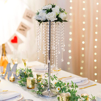Support de fleurs en métal doré, centre de table de mariage, vase en cristal, décorations de table pour la maison, fête, événement, personnalisable