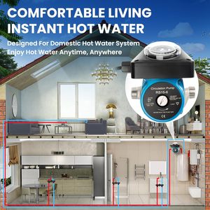 Swcfrtx Circulation Pump Rs15 6 With <b>Timer</b> For Indoor Water <b>Heater</b> Pipes Easy Installation - Product Image 5