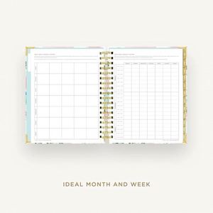 Cuaderno/Agenda Espiral A5 Personalizable Ecológico con Logotipo en Dorado, 80 Hojas, Diseño Floral Pequeño, Alta Estética - Product Image 4