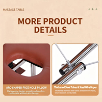 Table de massage et de spa portable à 3 sections en acier inoxydable à faible hauteur, idéale pour les salons de beauté professionnels et les salles de bain - Offre spéciale