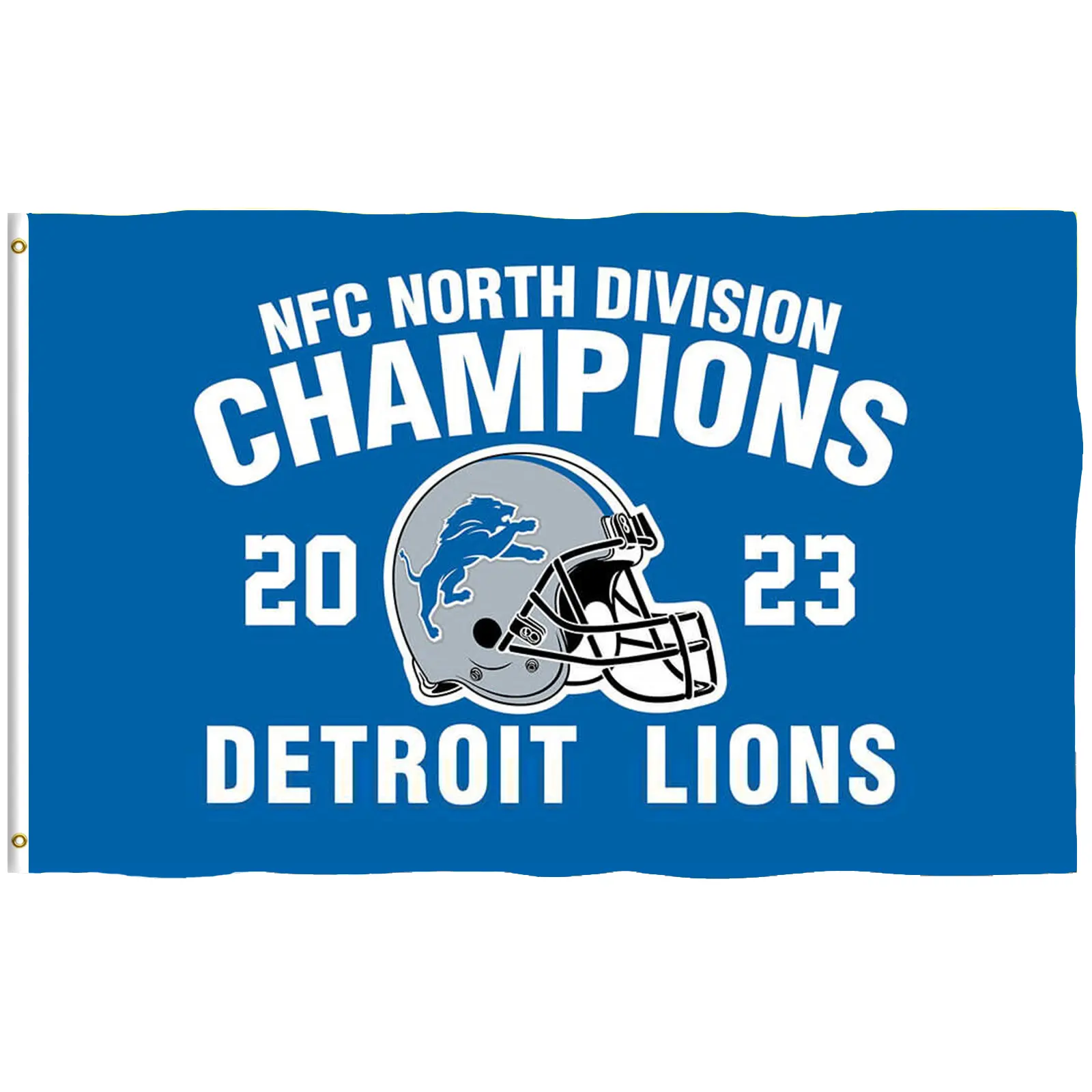 Bandeira memorial personalizada da equipe de futebol Detroit Lions 90x150cm 3x5ft Divisão 2023