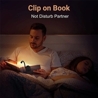 Offres Spéciales Mini LED Protection des yeux livre veilleuse réglable Clip étude lampe Rechargeable 3 couleurs pour voyage chambre lecture