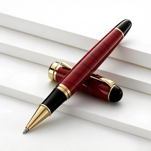 Pena Rollerball Logam Mewah Pola Akrilik dengan Logo Kustom Pena Gel Bisnis Grosir Pena Tanda Tangan untuk Set Hadiah Perusahaan - Product Image 2