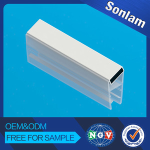 מים התמך אבזרי ברור שקוף שחור גומי <span class=keywords><strong>PVC</strong></span> עמיד למים זכוכית מקלחת דלת רצועת איטום מגנטי - Product Image 6