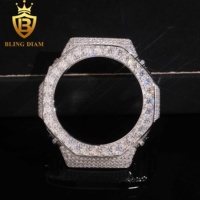 Ice Out Vvs Full Moissanite D Color Vvs-Jam Tangan-GA2100 Bezel Case dan Clasp Bustdown Grosir Lulus Uji Berlian Sertifikat Gra