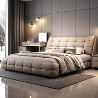 GuanSai Modernes Softbett Queensize 150/180cm Langlebiger Rahmen Schlafzimmermöbel