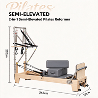 Repose-pieds réglable en bois d'érable 2-en-1 pour Pilates Reformer Trapeze Tower – Équipement de fitness pour le renforcement du tronc