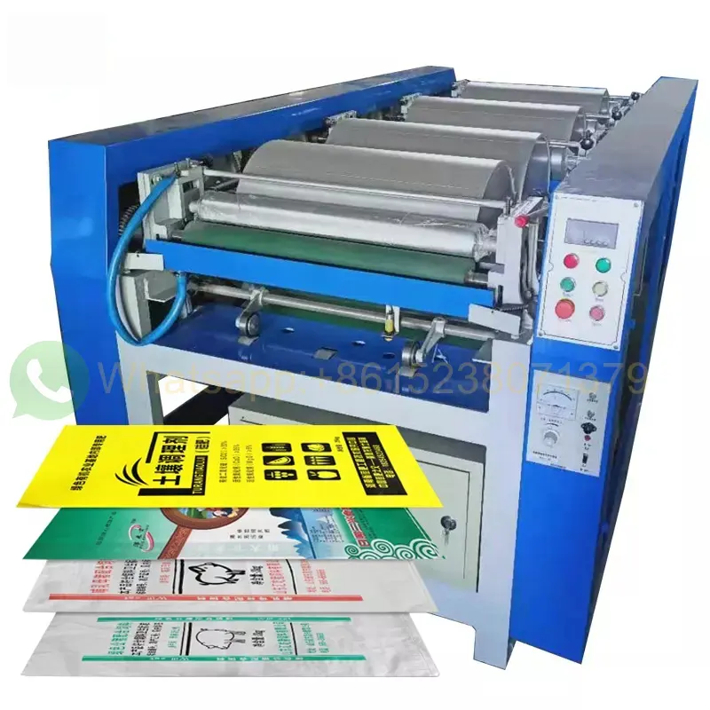 4 colors offset flexo non woven Kraft paper printer rice nylon plastic bags to bag printing machine price