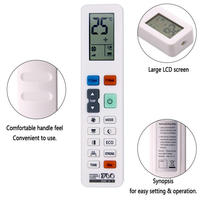 Télécommande universelle de climatiseur du monde entier compatible avec la télécommande de climatiseur Lcd 5000 en 1