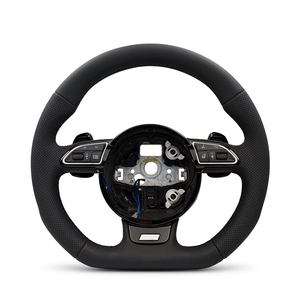 Volant en cuir pleine fleur avec bouton de chauffage en stock pour <span class=keywords><strong>Audi</strong></span> A3 A4 A5 A6 C6 C7 C8 S3 <span class=keywords><strong>S4</strong></span> S5 S6 <span class=keywords><strong>B7</strong></span> <span class=keywords><strong>B7</strong></span>.5 B8 B9 Q5 Q7 RS3 RS4 RS5 RS6 - Product Image 1