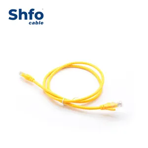 SHFO-LPC001 harga pabrik disesuaikan jaringan panjang RJ45 konektor laki-laki Jumper warna-warni Cat.6 Cat.6A kabel Jumper jaringan LAN