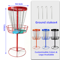 Canasta de Disc Golf con Logotipo Personalizado, 24 Cadenas, Profesional, Portátil, de Acero, Resistente al Óxido, Fácil de Montar, para Práctica en el Patio Trasero