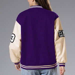 Customized Breathable Canvas Stand Collar Printed <b>Lightweight</b> Varsity <b>Jacket</b> High Quality Casual Design Letterman <b>Womens</b> Winter - Product Image 2