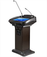 Amplificateur de sonorisation pour podium, microphone col de cygne, micro sans fil. Lampe de lecture LED et pupitre de conférence AV