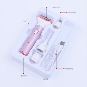 Women Electric Shaver Portable 4 in 1 Lady Painless Nose <b>Eyebrow</b> Facial <b>Hair</b> <b>Remover</b> Grooming Kit - Product Image 6
