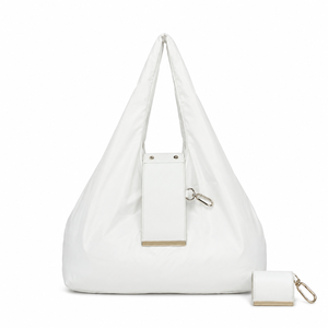 Sac à main hobo en nylon résistant à l'eau avec rabat en cuir, fabriqué en usine vérifiée |   Sac à bandoulière pour ordinateur portable de marque privée |   Échantillonnage en 7 à 10 jours - Product Image 5