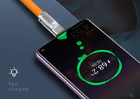 2024 laris kabel Usb Tipe C data pengisian cepat Od5.0 silikon lembut Aloi quiny dengan lampu Led