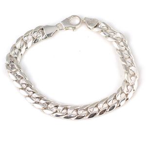 สร้อยข้อมือลายสวยสำหรับผู้หญิง ขนาด 0.9 x 12 มม. ทำมือสไตล์ตุรกี โรแมนติก NUSRET เงินแท้ประดับด้วยหินธรรมชาติ - Product Image 1