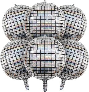 Ballons sphériques métalliques 4D de 22 pouces pour décorations de fête disco, années 70, 80, 90, anniversaire, enterrement de vie de jeune fille, remise de diplôme - Product Image 1