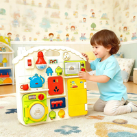 Table d'activités sensorielles pour tout-petits : Simulation d'appareils électroménagers de cuisine, panneau d'apprentissage précoce pour enfants