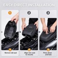 Coussin de siège arrière pour Yamaha NMAX 155, confort amélioré en cuir PU sport, siège arrière de moto adaptable