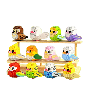ChaoLeChuang Bonito Pássaro Estatueta Animal Dos Desenhos Animados Little Bird Modelo Brinquedo Educacional Building Blocks Plastic Atacado Gift Opção - Product Image 1