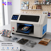 Nacai UV-Drucker ohne Computer mit KI-Technologie, A4/A3 QR-Code-Scanner, Selbstbedienungsdruckmaschine für Individuelle Handyhüllen, Acryl, Metallabzeichen, 3D-Relief