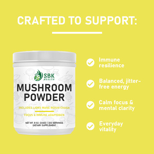 Best Seller Mushroom Powder Balanced Jitter Free Energy Calm Focusmental Clarity Focus Immune Adaptofen Dietary Supplement - Product Image 3