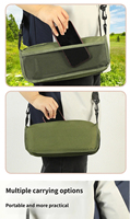 Tabouret pliable portable pour le camping, les voyages, la randonnée, les pique-niques, chaise pliante légère, grande capacité, rangement compact