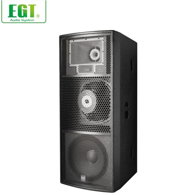 EGT POW-225 15 Inch 3-Way Passive Full Range Speaker 1200W 40Hz-18KHz Tour Grade Professional Audio Sound System Stage DJ Live