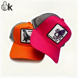 Casquettes de camionneur Otto vierges à <span class=keywords><strong>5</strong></span> panneaux pour impression par sublimation, avec patchs tissés personnalisés de haute qualité et étiquette, pour le <span class=keywords><strong>golf</strong></span> et les événements sportifs, vente en gros - Product Image 4