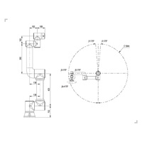 Bras robotique collaboratif de 5 kg pour l'automatisation du chargement et du soudage CNC, Cobot de 5 kg compatible avec les systèmes de vision