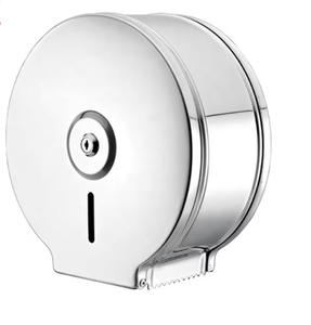 Porte-papier toilette mural moderne en acier inoxydable poli, distributeur de papier toilette rectangulaire pour salle de bain, design minimaliste - Product Image 5