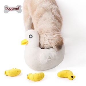 Duck's Family Jouet de luxe écologique pour morsure de chien Canard en peluche durable avec puzzle grinçant Sac personnalisé emballé pour petits animaux de compagnie - Product Image 5