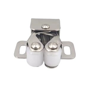 Cierres para Muebles con Doble Resorte de Rodillo, Latón, 6 Plateados, 6 Dorados, Tornillos Incluidos, Cierre Seguro, Hecho en Italia - Product Image 2